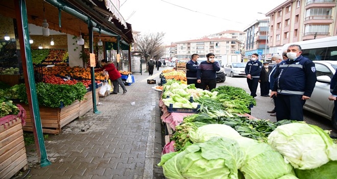 Mamak Zabıtası´ndan Kaldırım İşgal Denetimi
