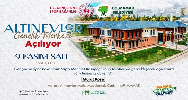 Altınevler Gençlik Merkezi açılış için gün sayıyor
