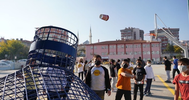 KEÇİÖREN´DE GERİ DÖNÜŞÜME BASKET 