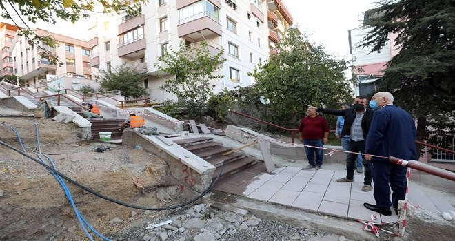 Yenimahalle´de merdivenlere modern dokunuş