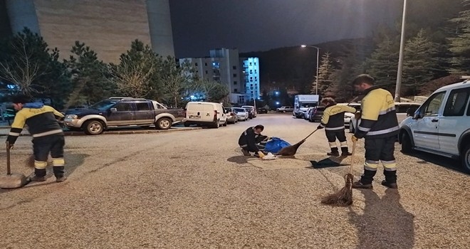 KEÇİÖREN´DE GECE GÜNDÜZ TEMİZLİK