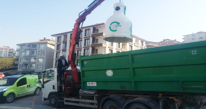 KEÇİÖREN´DE BİR YILDA ?1486 TON? ATIK CAM TOPLANDI