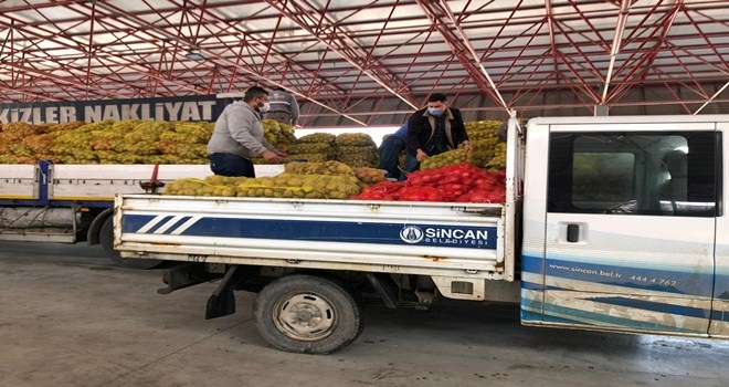 Sincan´da Patates ve Soğan Dağıtımına Başlandı