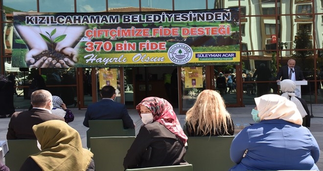 Kızılcahamam´da Bir İlk Daha 370 Bin Sebze Fidesi %50 Hibe ile dağıtıldı