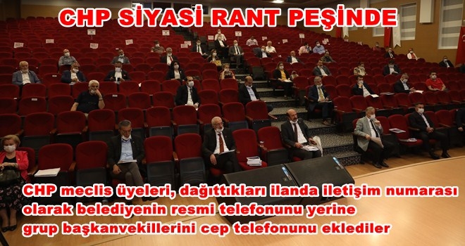 MHP´Lİ BELEDİYENİN ESNAFA NAKDİ YARDIMINI CHP SİYASİ RANTA DÖNÜŞTÜRMENİN PEŞİNDE!
