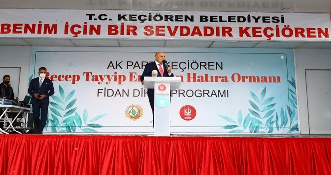 RECEP TAYYİP ERDOĞAN HATIRA  ORMANI FİDANLARLA BULUŞTU