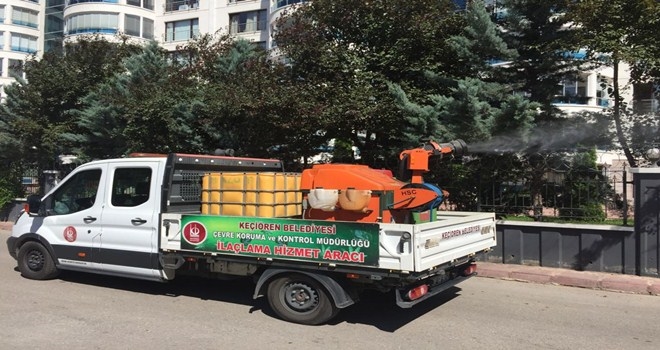KEÇİÖREN´DE İLAÇLAMA SEFERBERLİĞİ