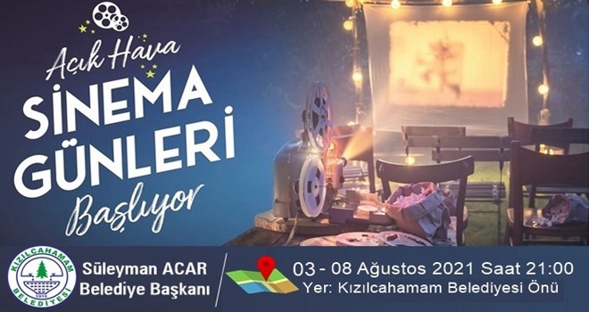 Kızılcahamam´da açık havada sinema keyfi başlıyor