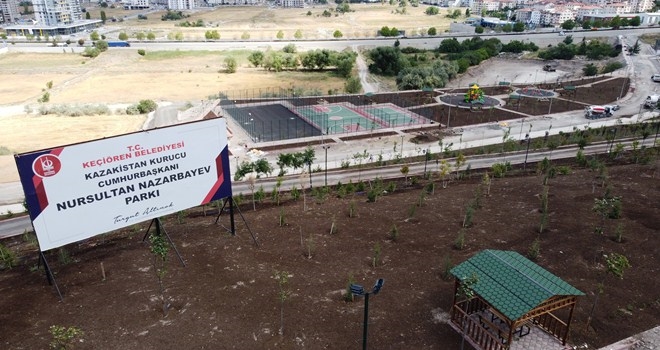 KEÇİÖREN NURSULTAN NAZARBAYEV PARKI´NDA SON VİRAJA GİRİLDİ 