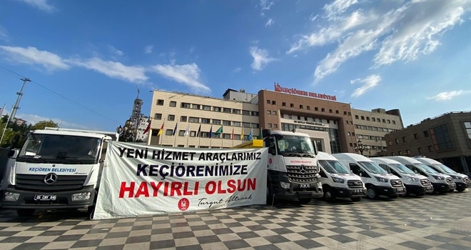 KEÇİÖREN´E 2 BUÇUK YILDA 200  YENİ HİZMET ARACI KAZANDIRILDI 