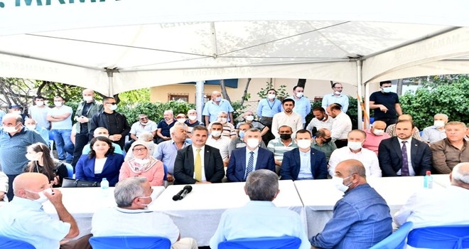 Mamak protokolü aşure programında bir araya geldi