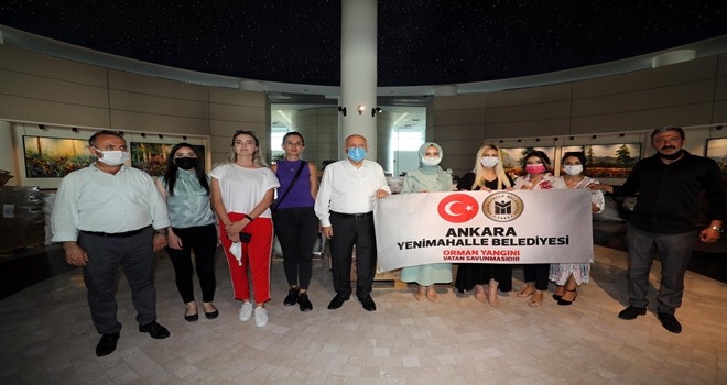 4 tır malzeme yangın bölgelerine ulaşacak
