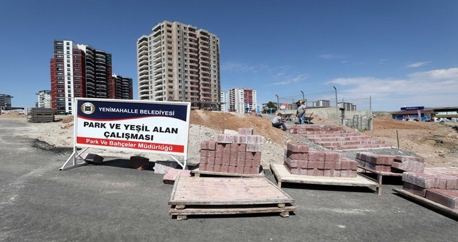 Başkan Yaşar, park yapım çalışmalarını denetledi