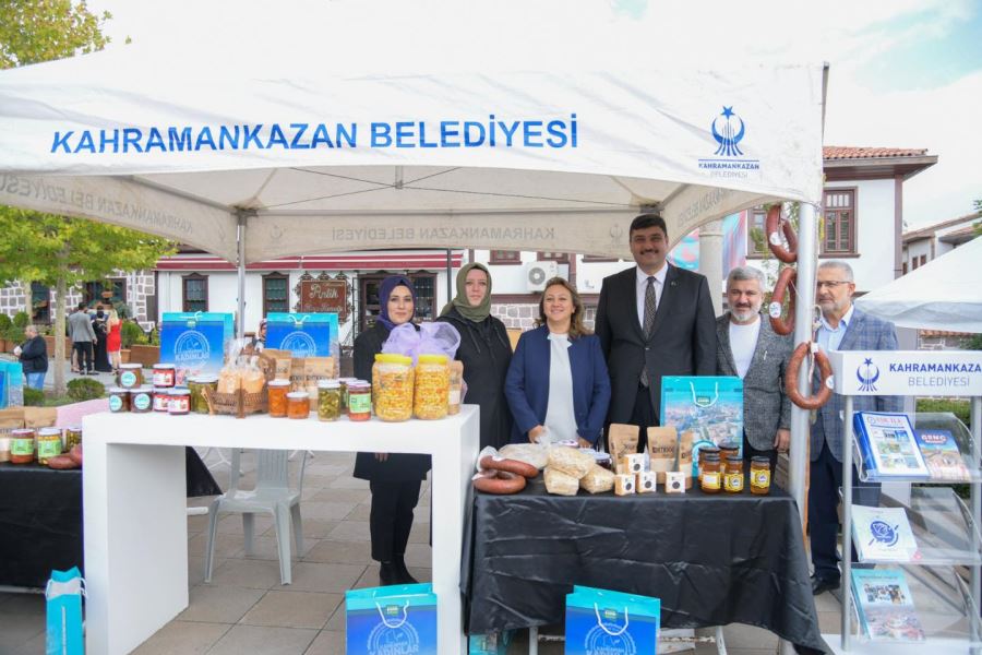 Başkent Kültür Yolu Festivali’nde Kahramankazan Belediyesi’nin stantları yoğun ilgi gördü