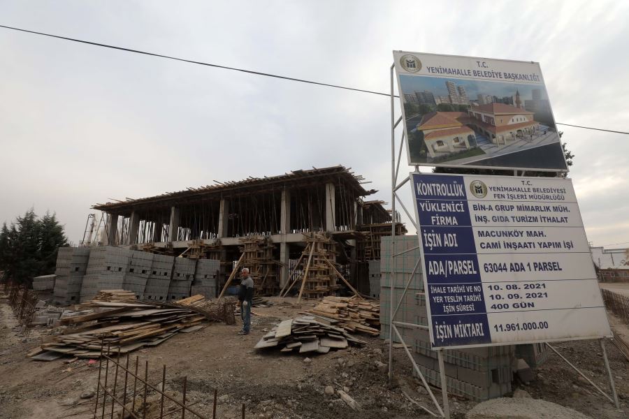 Başkan Yaşar Cami ve Cemevi inşaatlarını denetledi