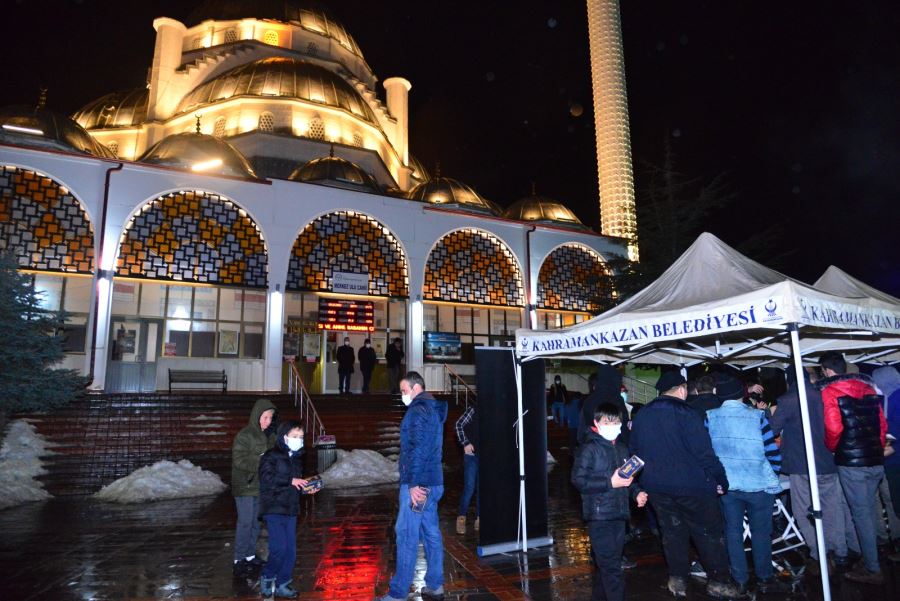 Kahramankazan’da Regaip Kandili bereketi 