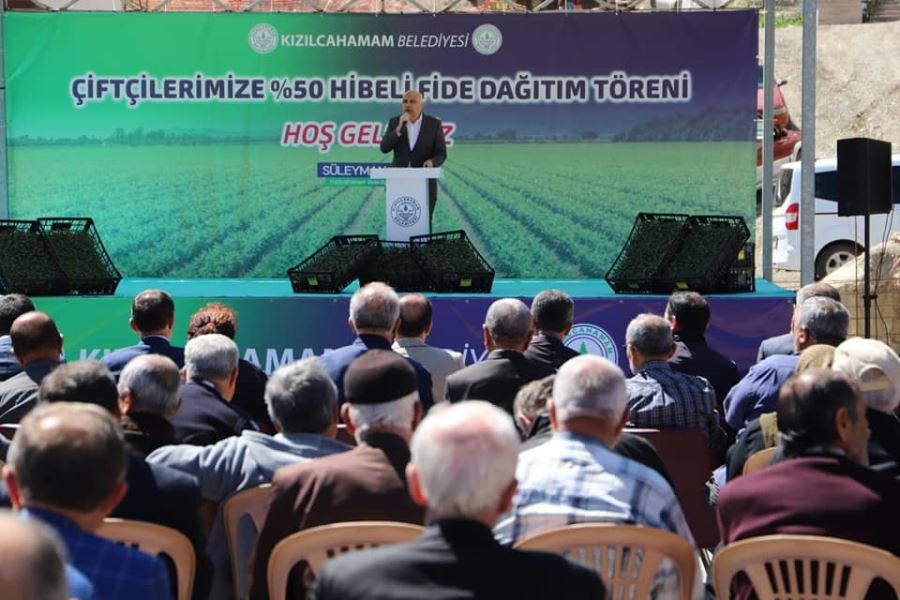 Kızılcahamam’da 457 Bin Sebze  Fidesi %50 Hibe ile dağıtıldı