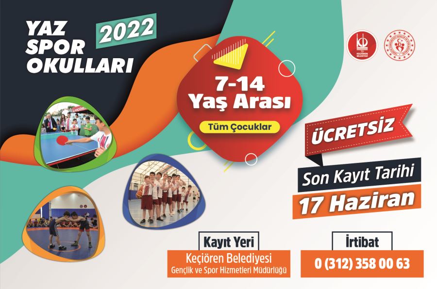 Keçiören’de 2022 yaz spor  okulları için kayıtlar başladı