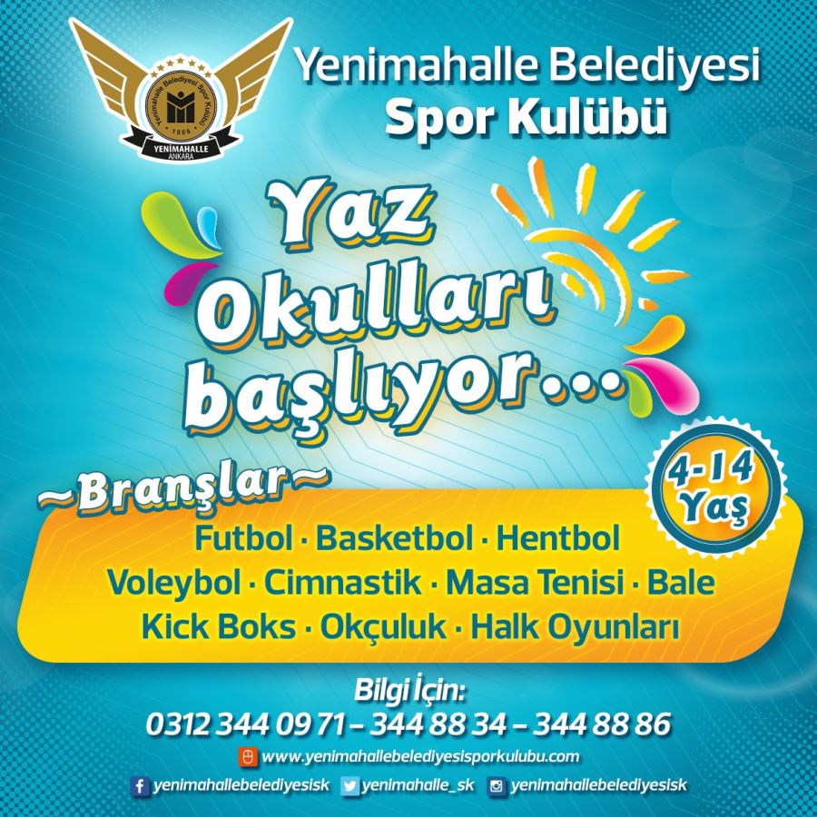 Yenimahalle’de yaz okulları başlıyor