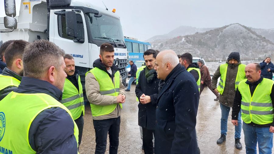 Kızılcahamam Belediye personeli yola çıktı