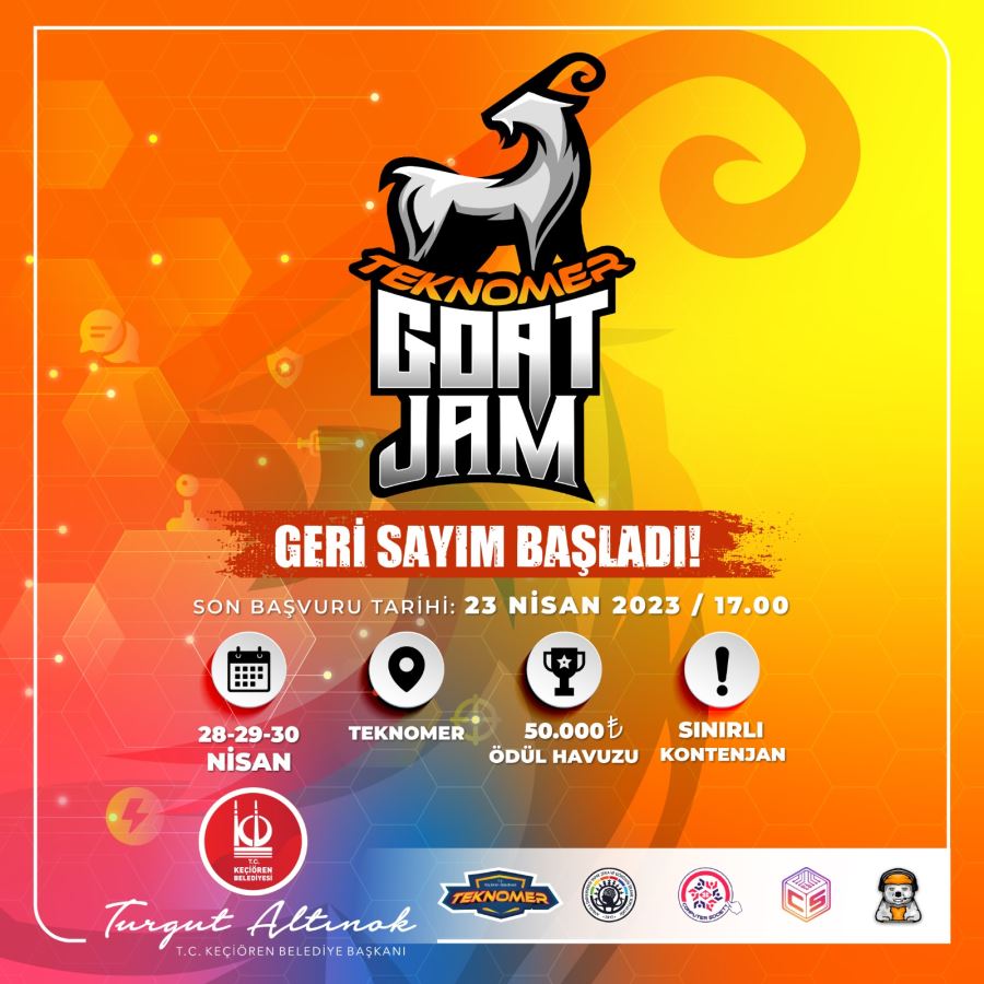 50 BİN TL ÖDÜLLÜ “GOAT JAM ETKİNLİĞİ” KEÇİÖREN TEKNOMER’DE