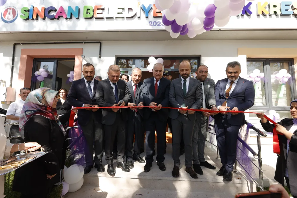 SİNCAN BELEDİYESİ LEYLAK KREŞİ TÖRENLE HİZMETE AÇILDI