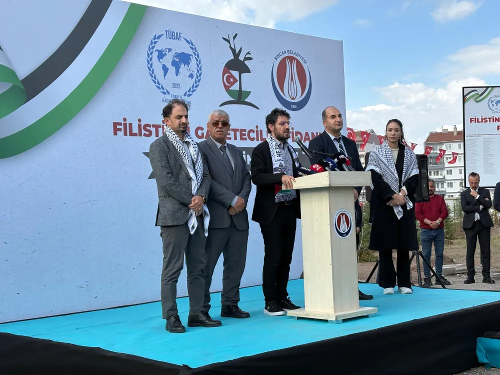 SİNCAN’DA ŞEHİT FİLİSTİNLİ GAZETECİLER İÇİN HATIRA ORMANI OLUŞTURULDU