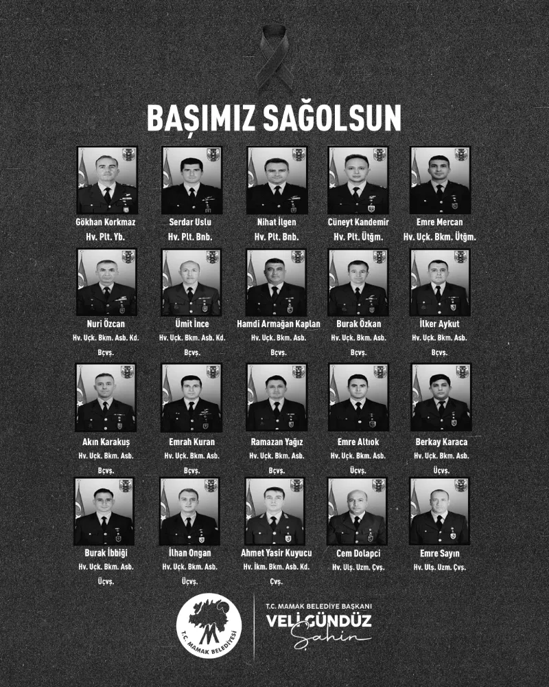Başkan Şahin’den Şehit Askerler İçin Taziye Mesajı